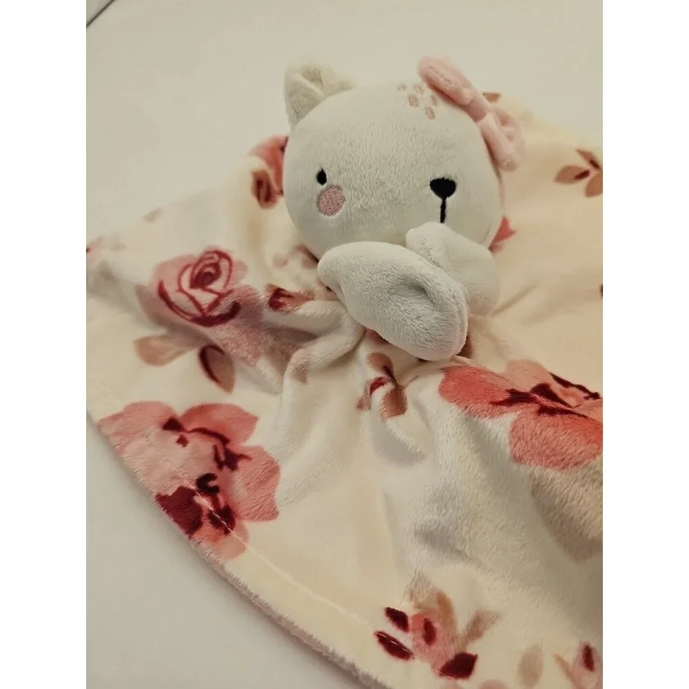 Gerber Modern Moments Lovey Security Blanket Bear‎ Pink Roses 12